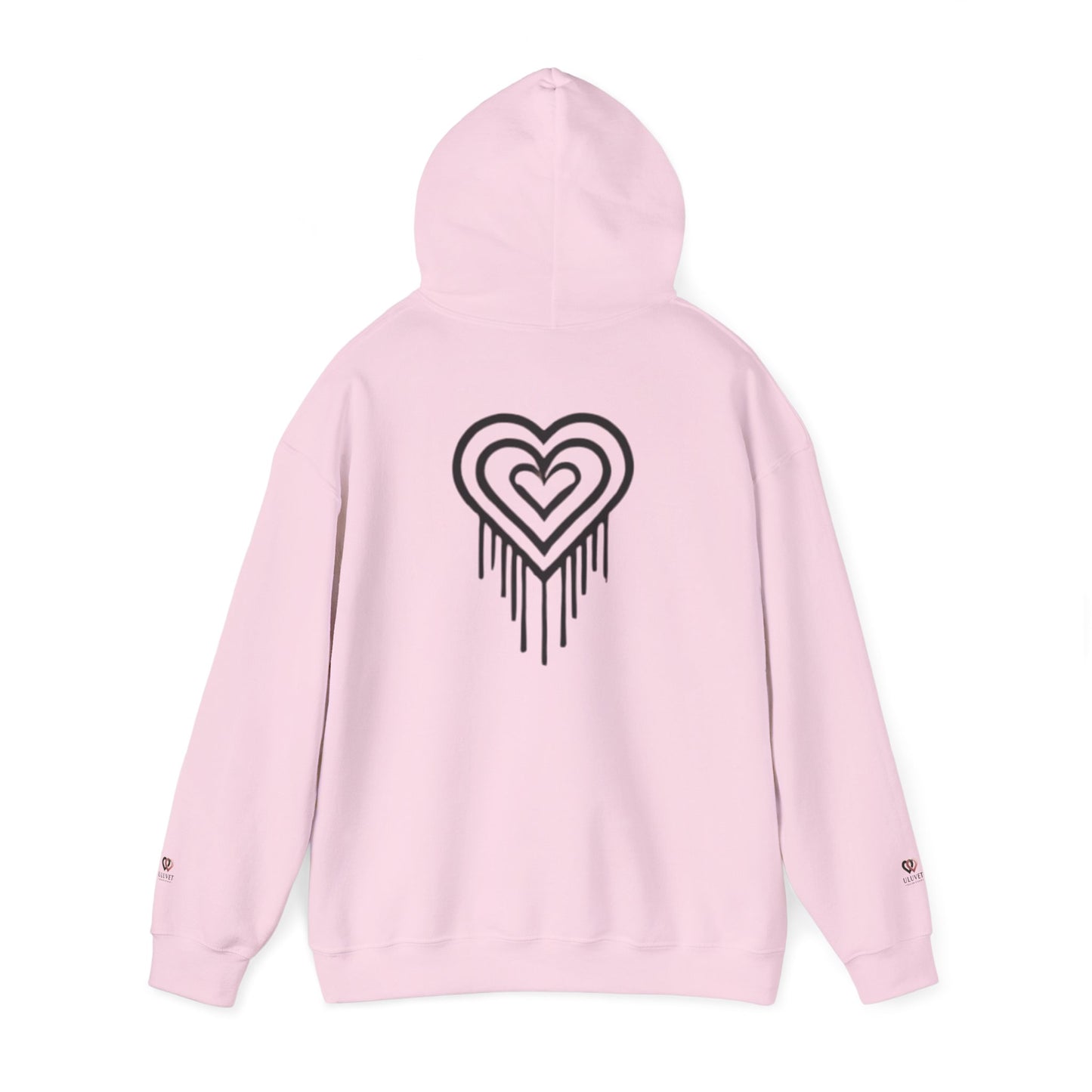 Heart Drip Unisex Hoodie, Cozy Sweatshirt, Trendy Gift for Her, Valentine's Day Apparel, Casual Style Hoodie