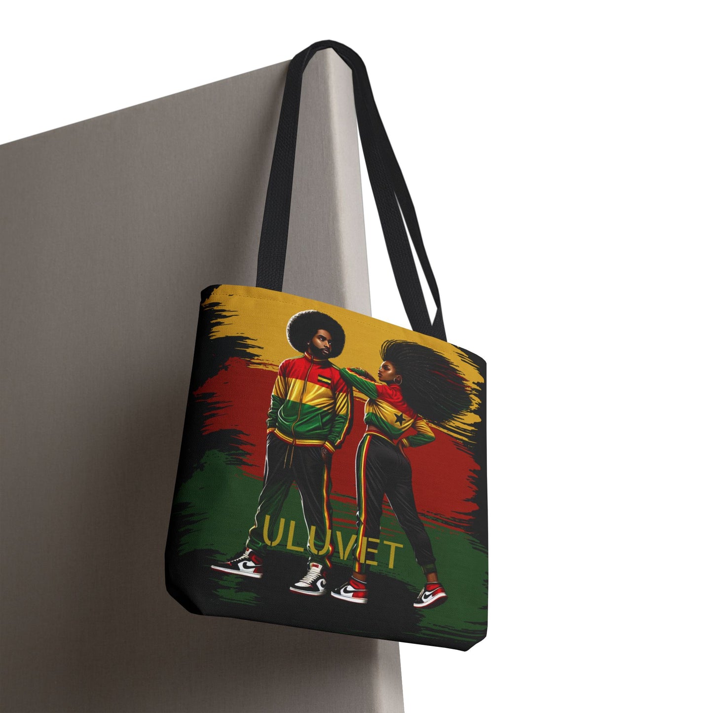 Customizable. Reggae Roots Tote Bag. Afrocentric Couple Design