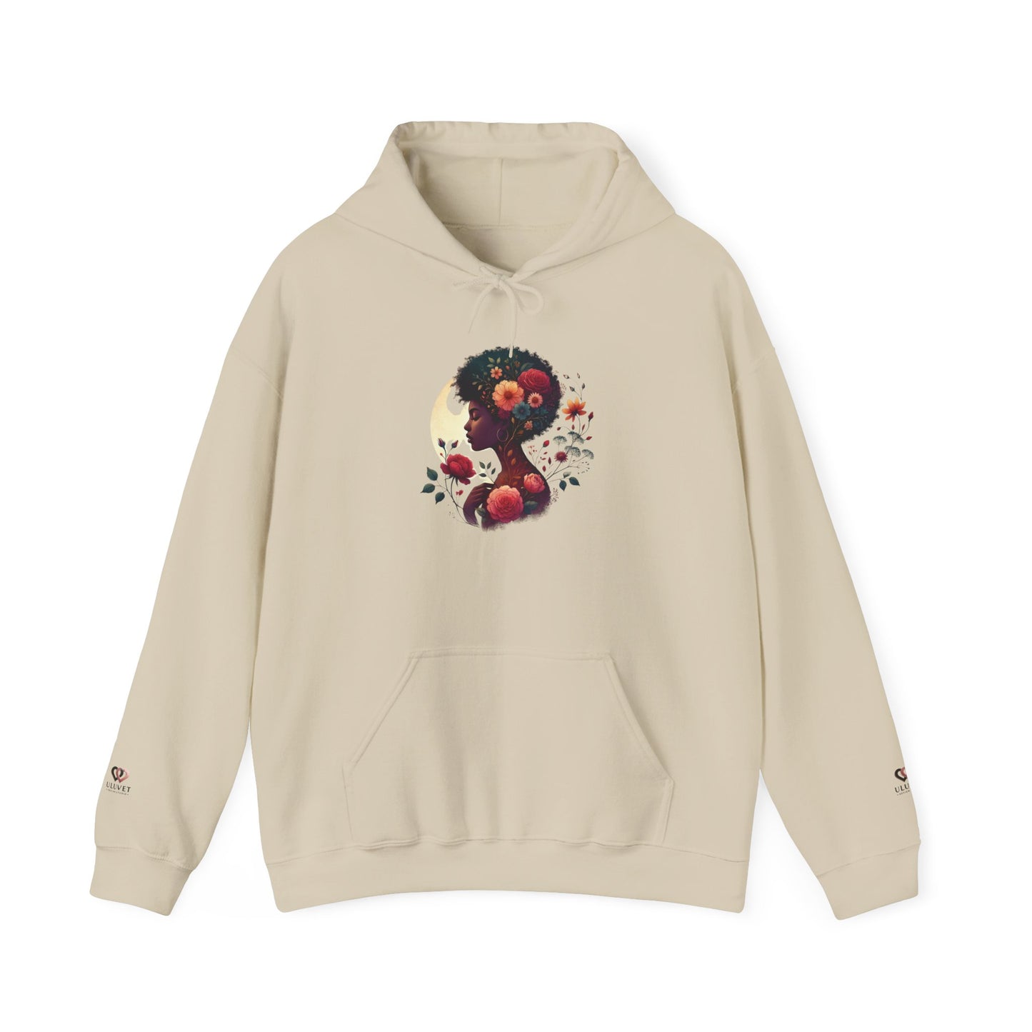 Floral Moon Hoodie - Cozy Sweatshirt, Unisex Sweatshirt, Gift for Her, Fall Fashion, Aesthetic Hooded Sweatshirt
