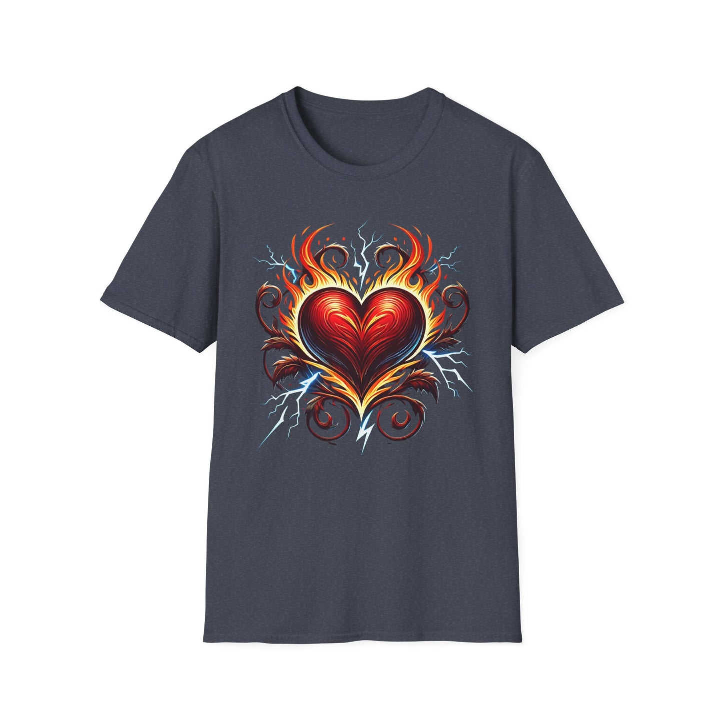 Artistic Heart Graphic Unisex Softstyle T-Shirt | Casual Wear, Gift for Valentine's Day, Art Lovers, Graphic Tee, Unique Design