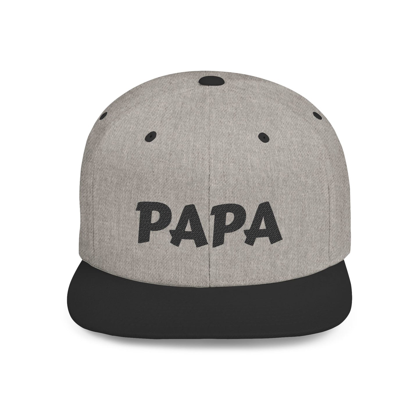 Custom 'Papa' Flat Bill Snapback Hat | Trendy Dad Cap, Gift for Father's Day, Birthday, Casual Wear, Everyday Style
