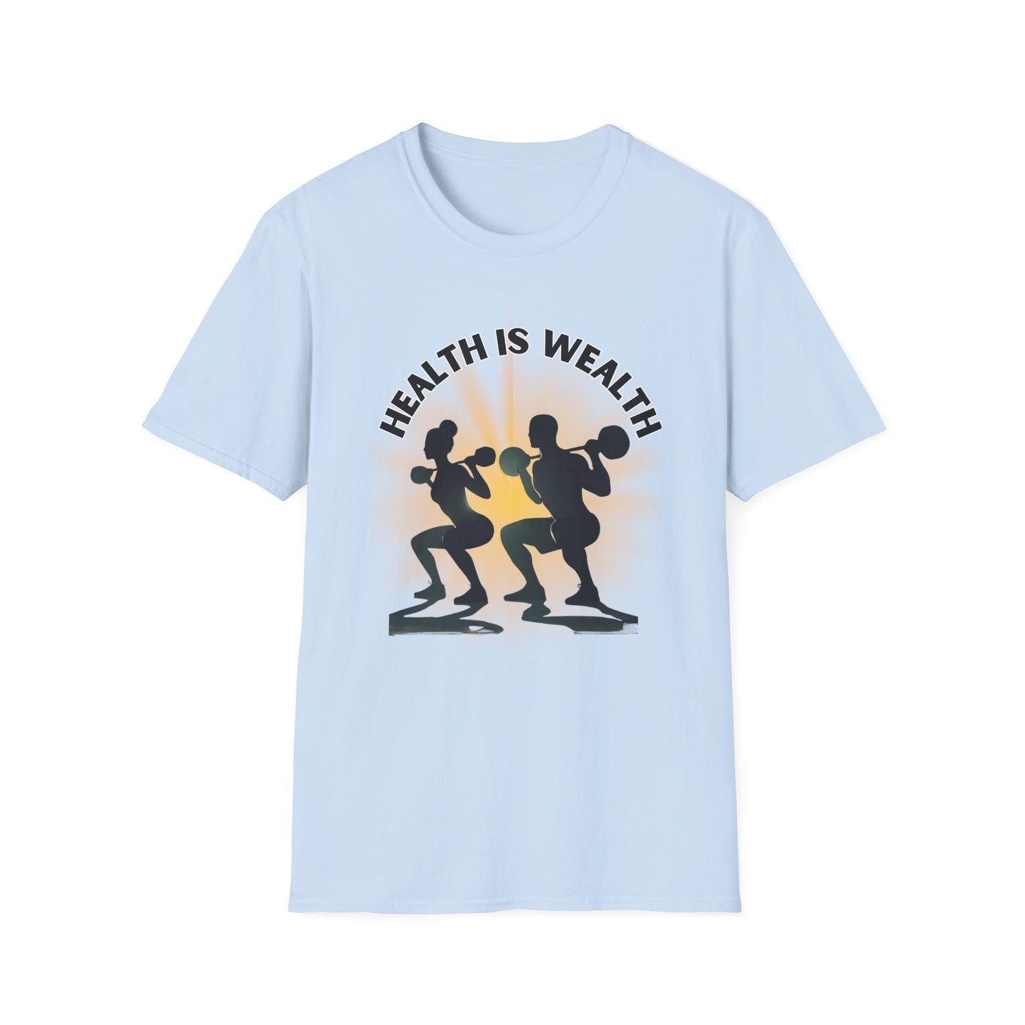 Health is Wealth Unisex T-Shirt | Motivational Workout Tee, Fitness Apparel, Gym Shirt, Gift for Health Enthusiasts