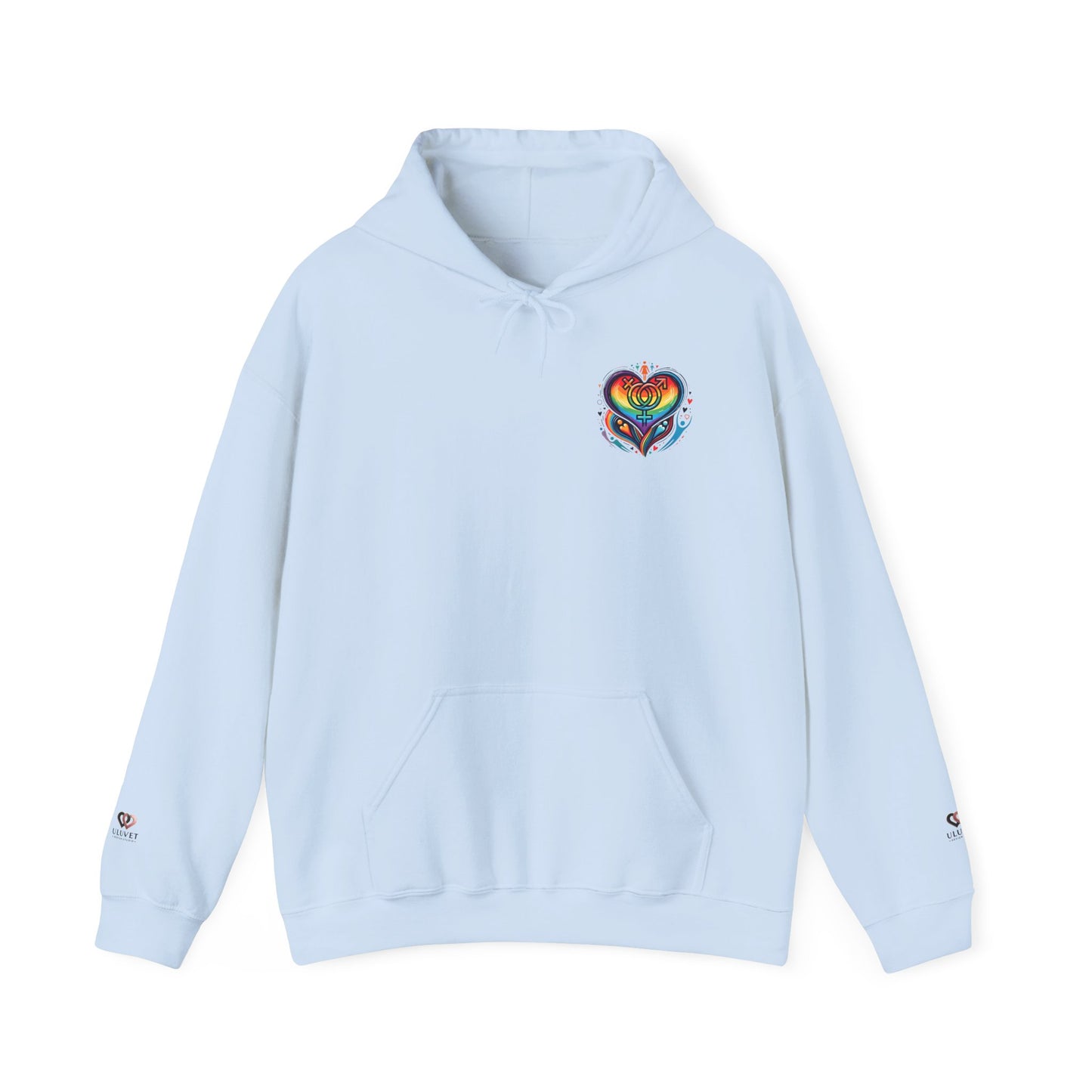 Pride Heart Hoodie, Rainbow Sweatshirt, LGBTQ+ Apparel, Unisex Pullover, Gift for Pride Month