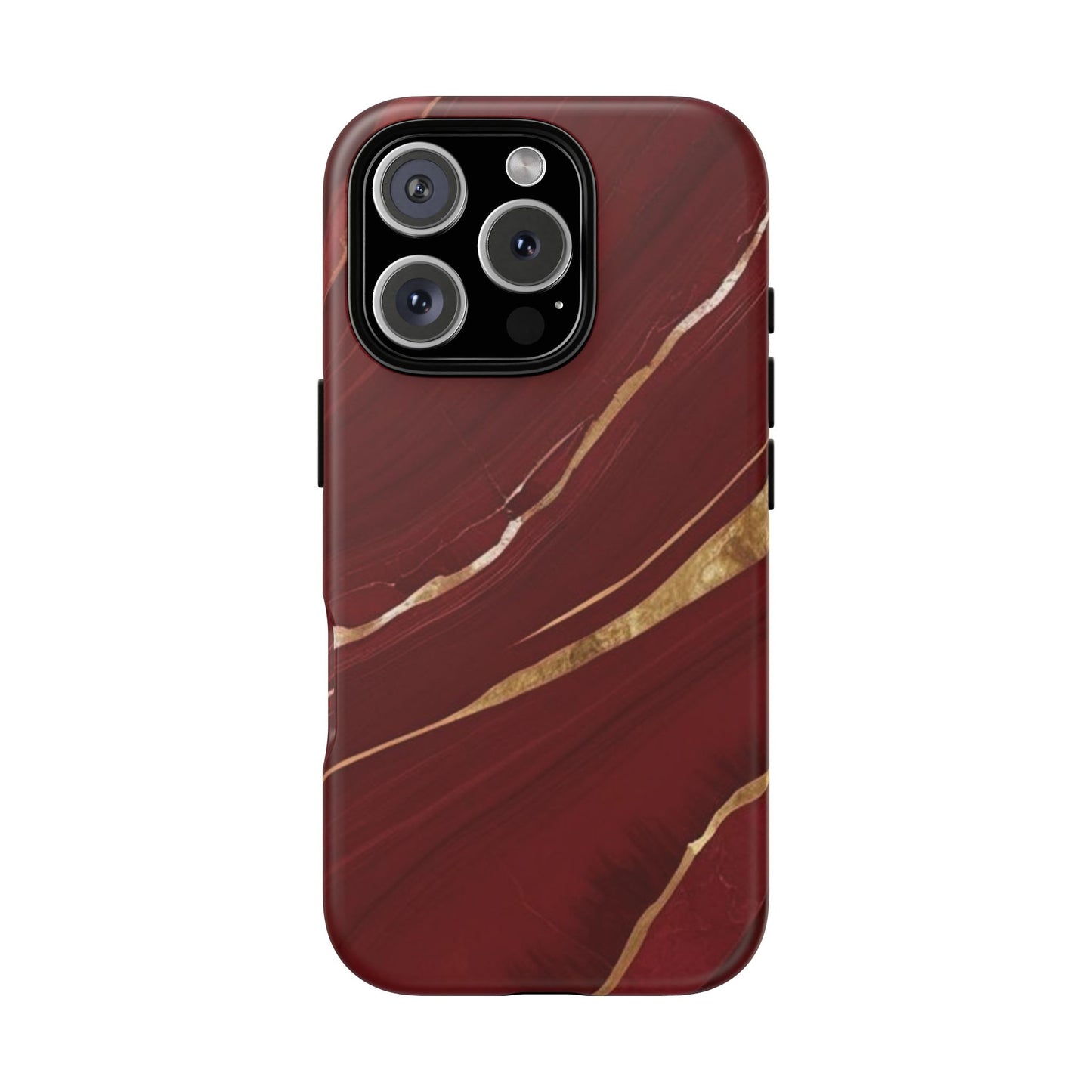Elegant Red Marble Phone Case - Tough Cases, Stylish Phone Cover, Gift for Her, Luxe Cellphone Protection, Modern Accessories