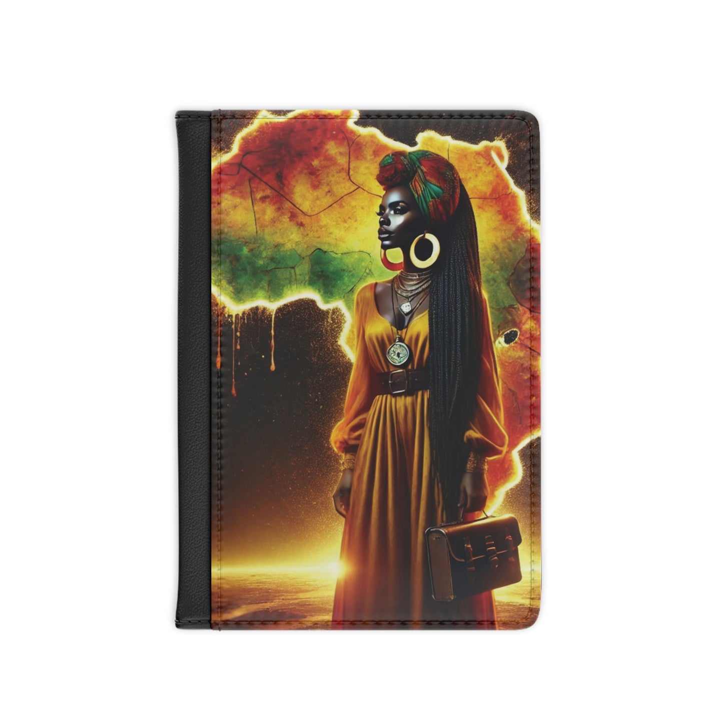 African Queen Silhouette Passport Cover | Afrocentric Woman, Map of Africa