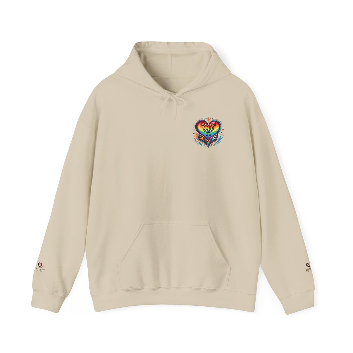 Pride Heart Hoodie, Rainbow Sweatshirt, LGBTQ+ Apparel, Unisex Pullover, Gift for Pride Month