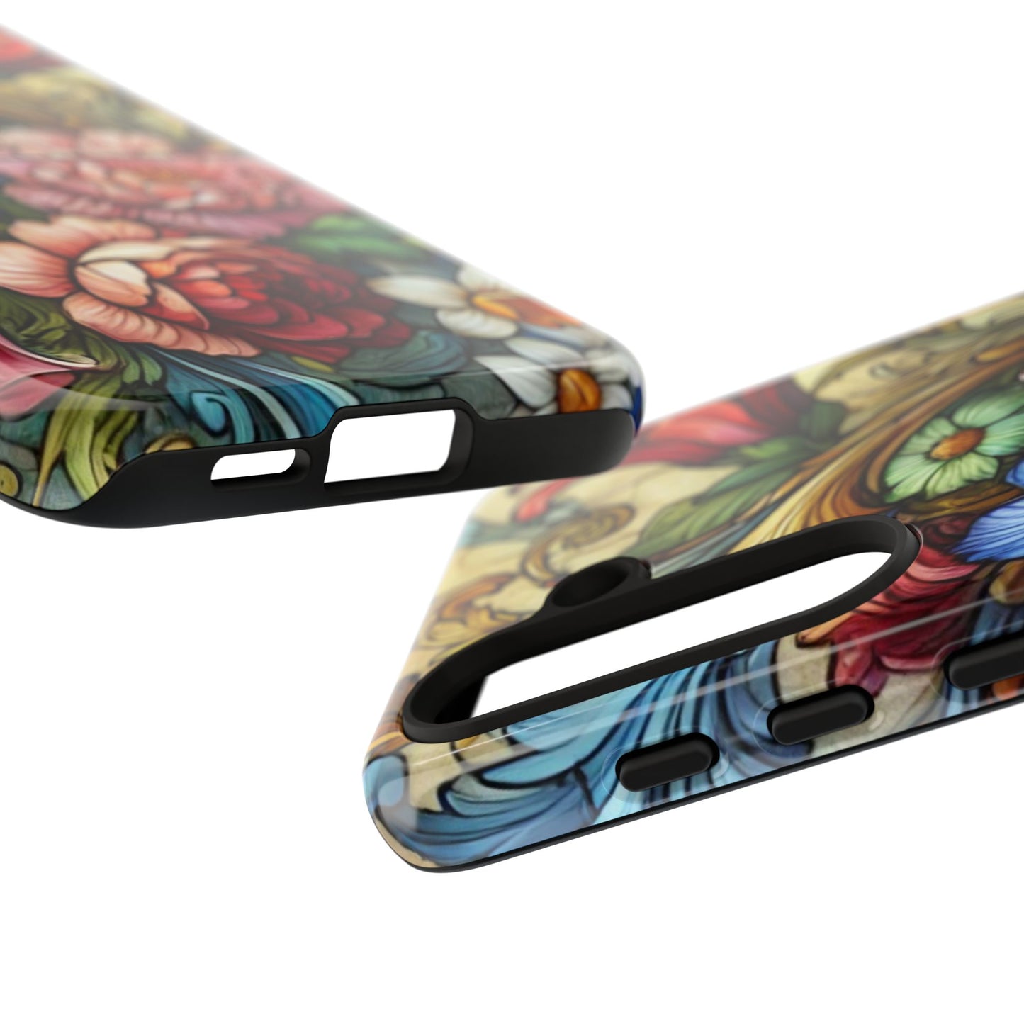 Floral Phone Case, Tough Cases with Colorful Floral Design, Gift for Her, Elegant Phone Cover, Spring Vibes, Unique Design