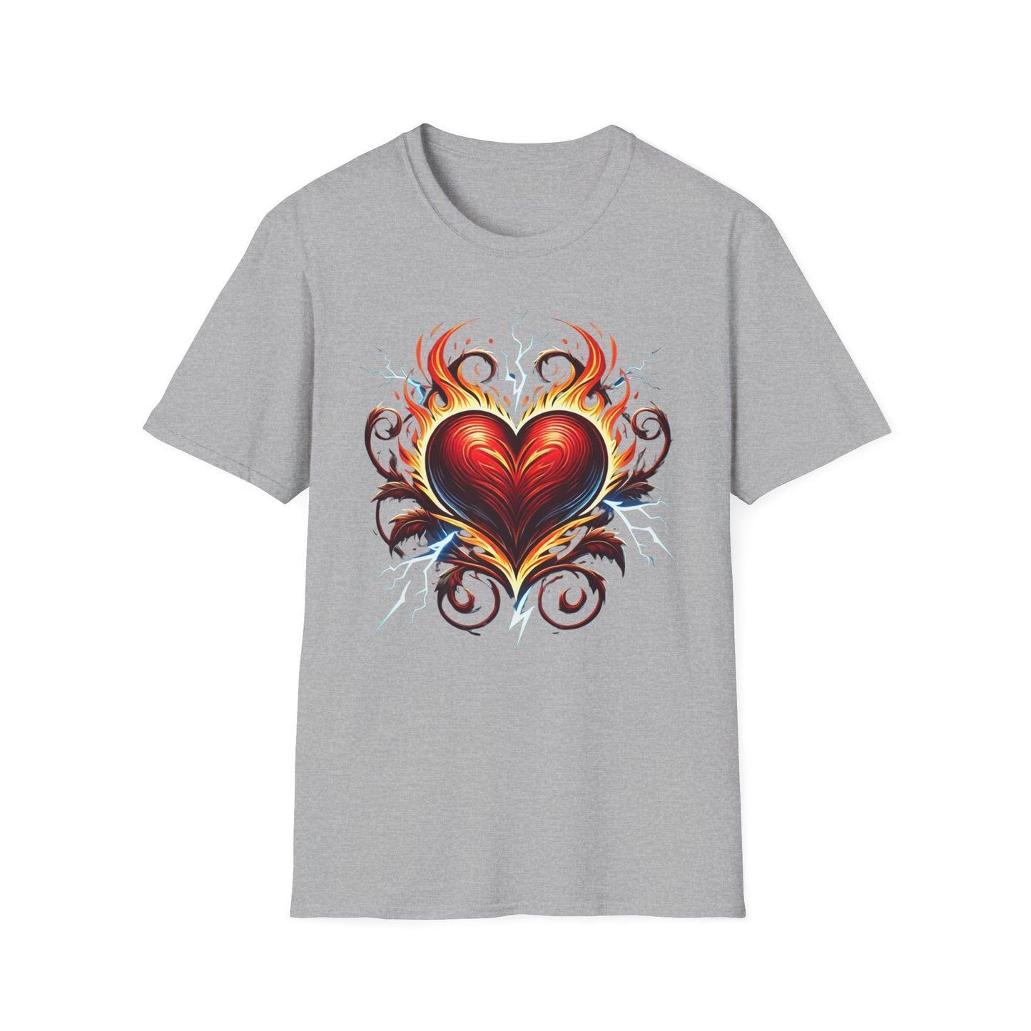 Artistic Heart Graphic Unisex Softstyle T-Shirt | Casual Wear, Gift for Valentine's Day, Art Lovers, Graphic Tee, Unique Design