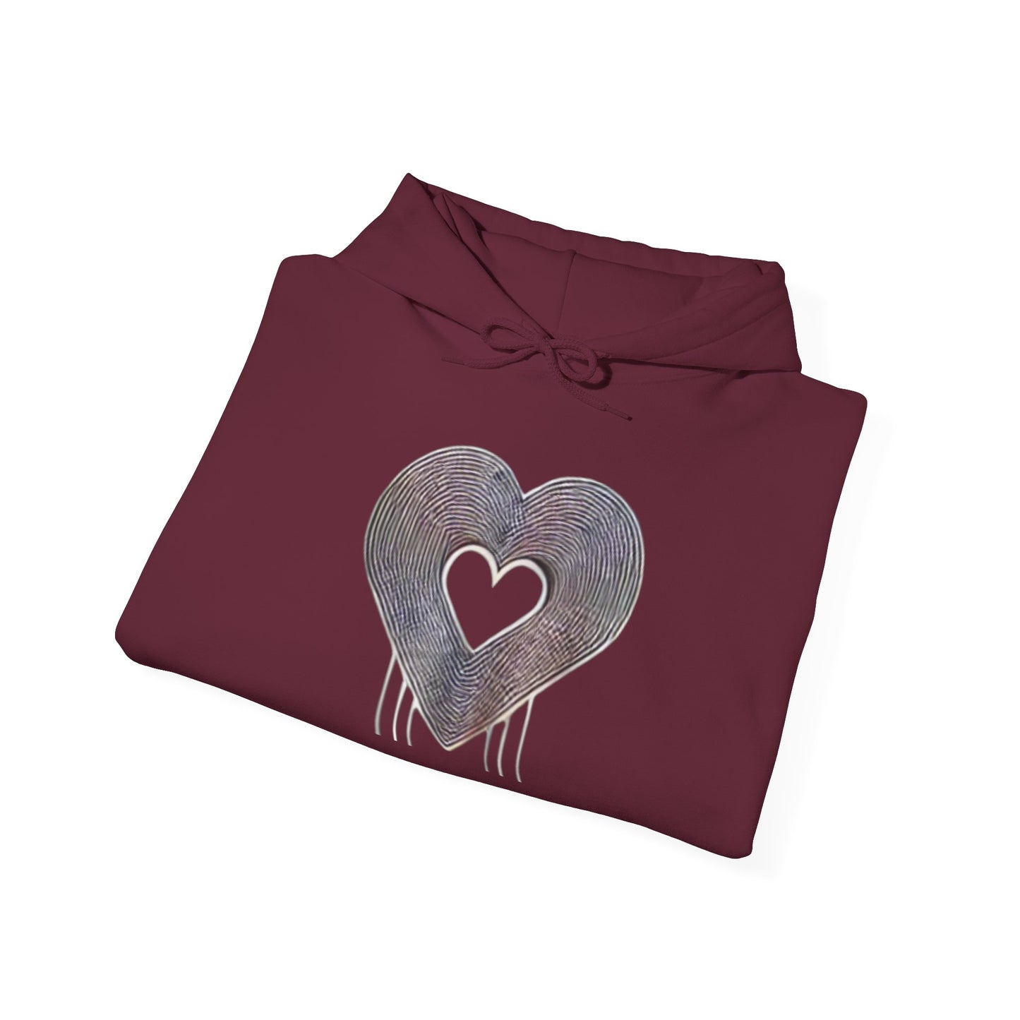 Heart Drip Unisex Hoodie, Cozy Pullover for Couples, Valentine's Day Gift, Cute Casualwear, Trendy Sweatshirt