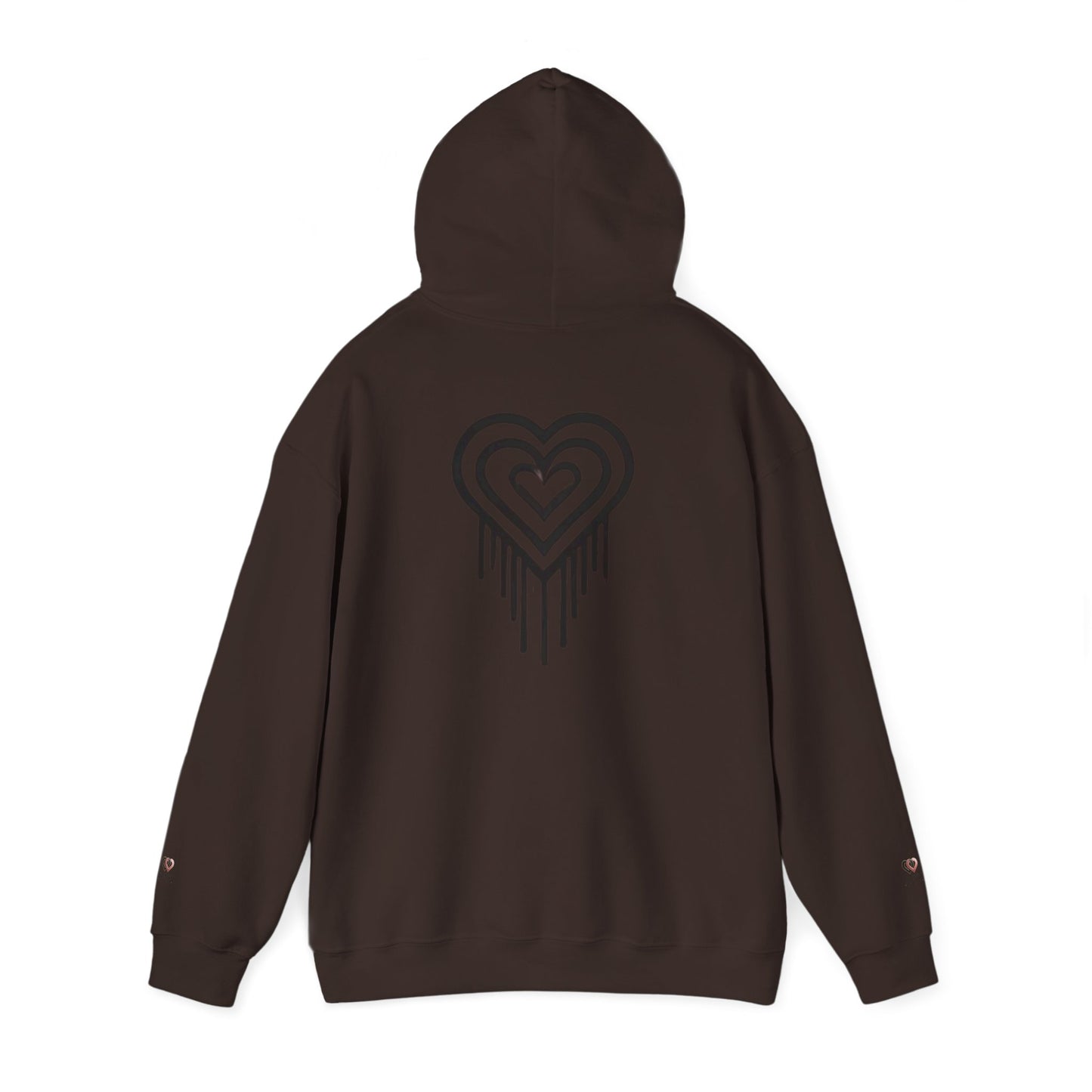 Heart Drip Unisex Hoodie, Cozy Sweatshirt, Trendy Gift for Her, Valentine's Day Apparel, Casual Style Hoodie