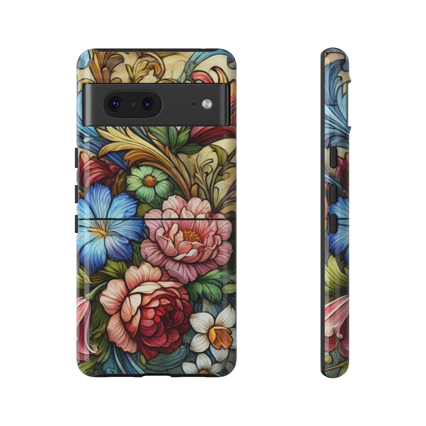 Floral Phone Case, Tough Cases with Colorful Floral Design, Gift for Her, Elegant Phone Cover, Spring Vibes, Unique Design