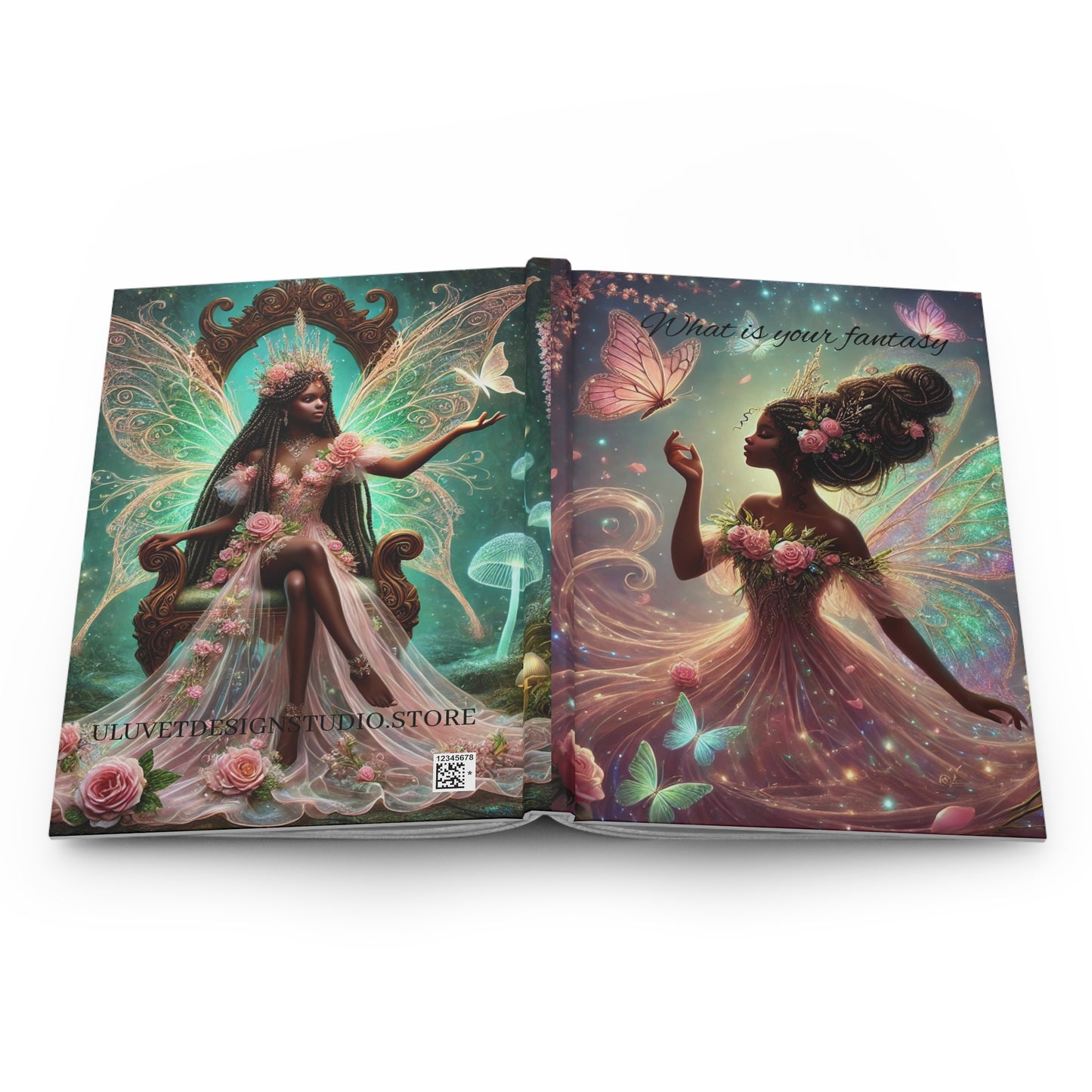 Fantasy-Inspired Hardcover Journal, Dream Journal, Fairy Art Notebook, Gift for Writers, Magical Diary, Self-Discovery Journal