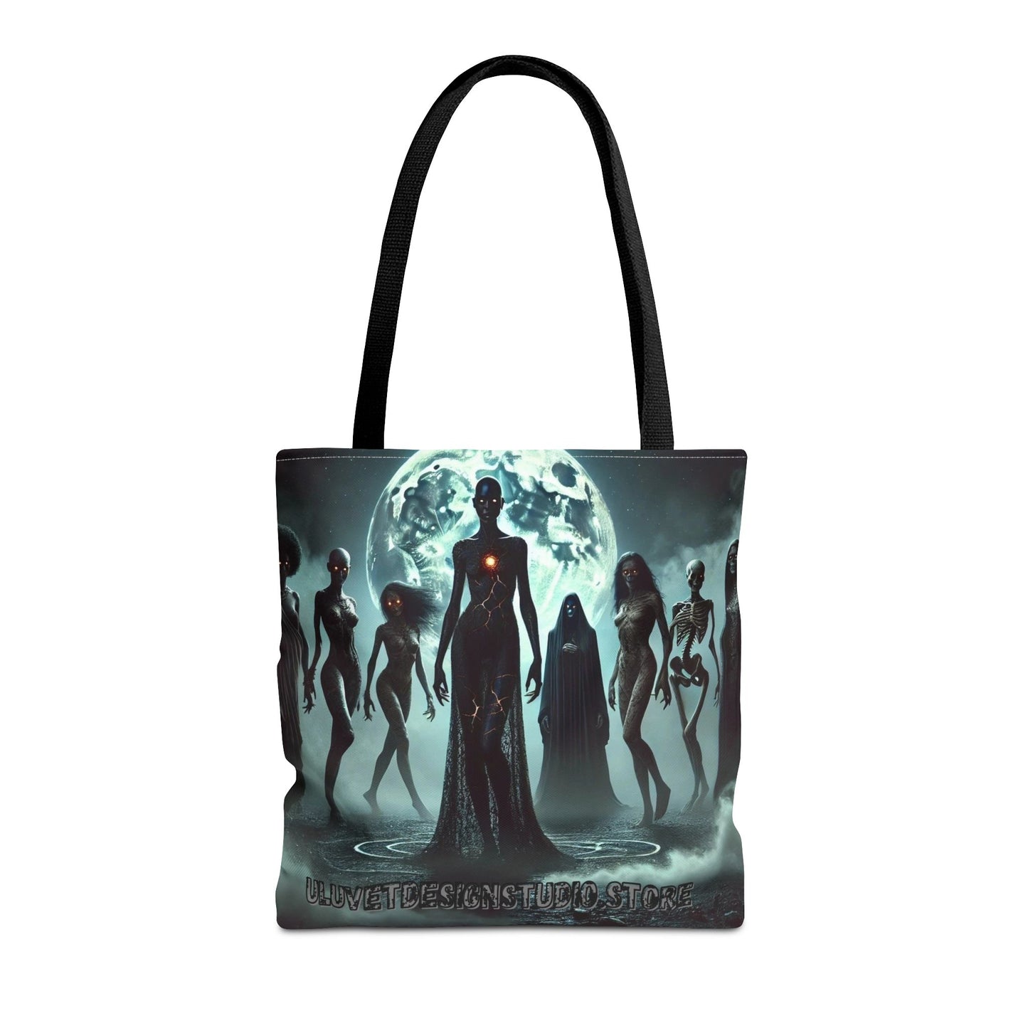 Mystical Alien Tote Bag, Cosmic Art Bag, Gifts for Space Lovers, Unique Shopping Tote, Celestial Design Bag, Science Fiction Accessory