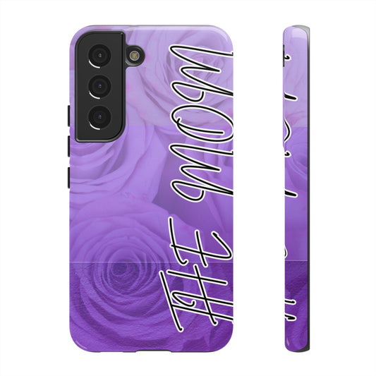 Floral Phone Case for Moms, Tough Cases, Purple Rose Design, Mother's Day Gift, Stylish Protection, Unique Mom Gift
