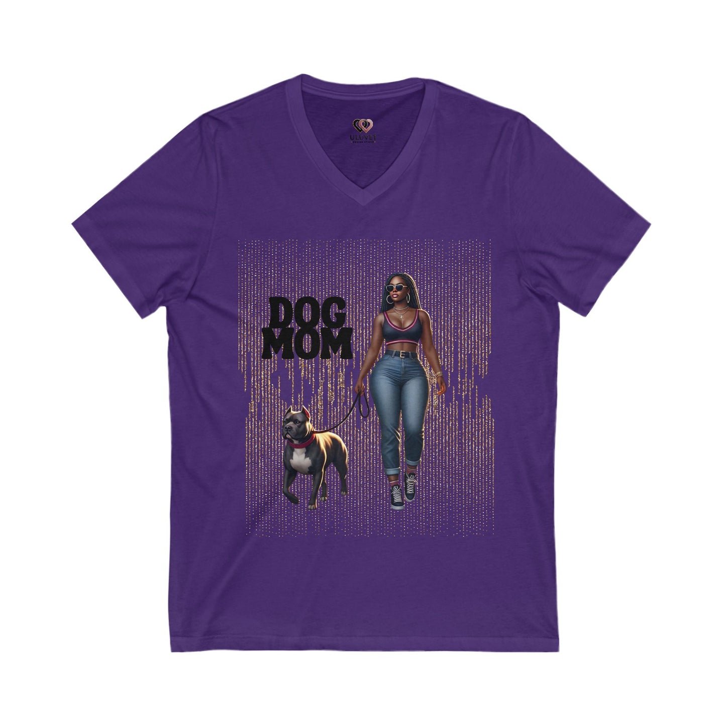 Dog Mom V-Neck Tee, Casual Dog Lover Shirt, Gift for Dog Owners, Pet Parenting Apparel, Funny Dog T-Shirt, Animal Lover Gift