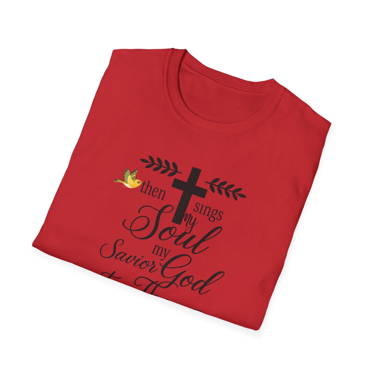 Faith-Inspired Unisex Softstyle T-Shirt, Spiritual Gift, Christian Apparel, Inspirational Wear, Perfect for Church, Everyday Comfort