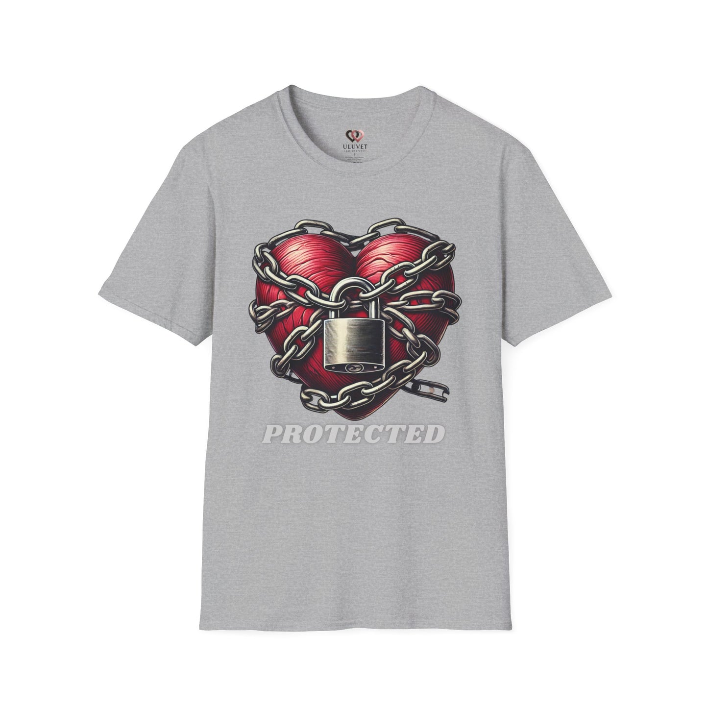 Heart Protected Graphic Tee, Unisex T-Shirt, Casual Wear, Unique Gift, Streetwear Style, Heartfelt Apparel