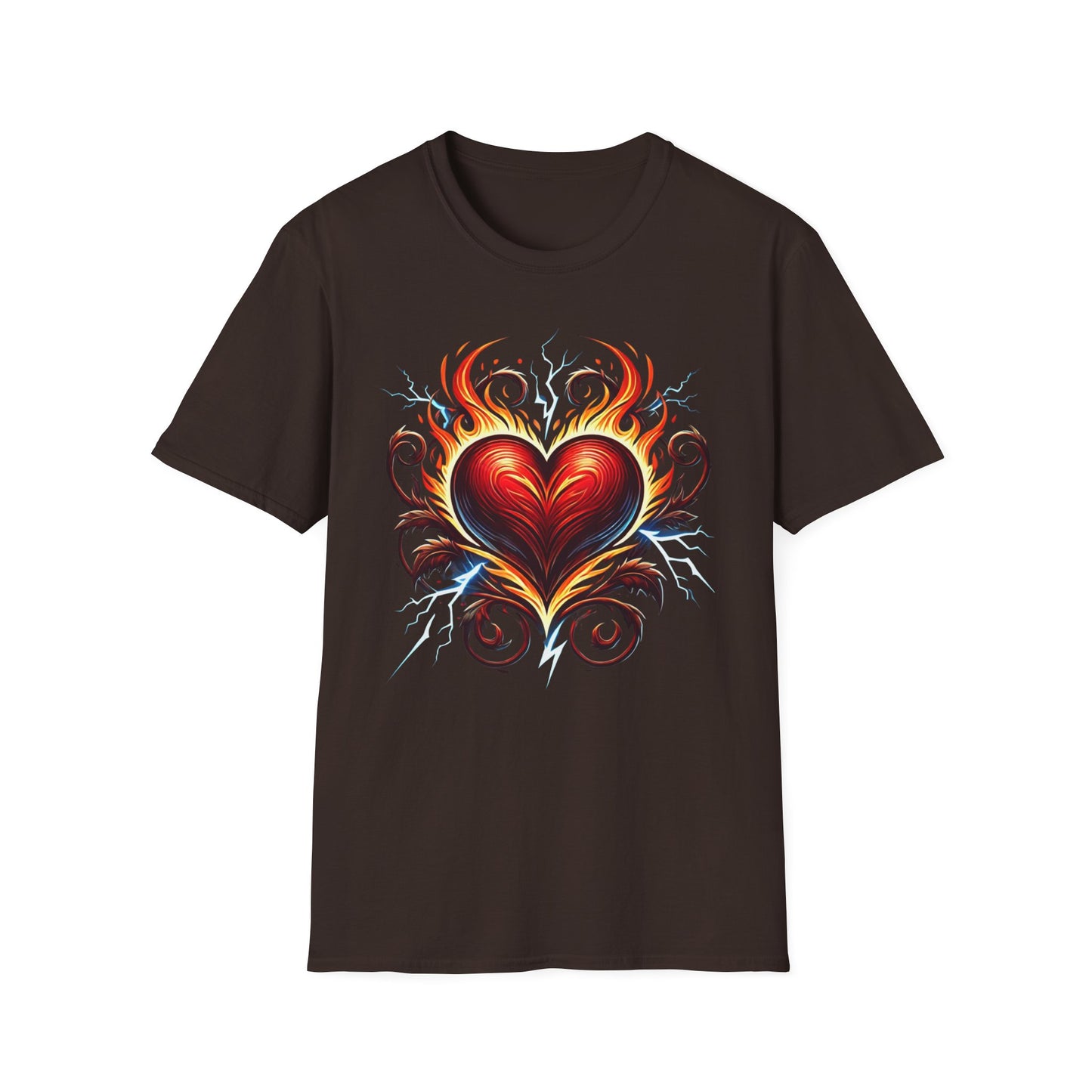 Artistic Heart Graphic Unisex Softstyle T-Shirt | Casual Wear, Gift for Valentine's Day, Art Lovers, Graphic Tee, Unique Design