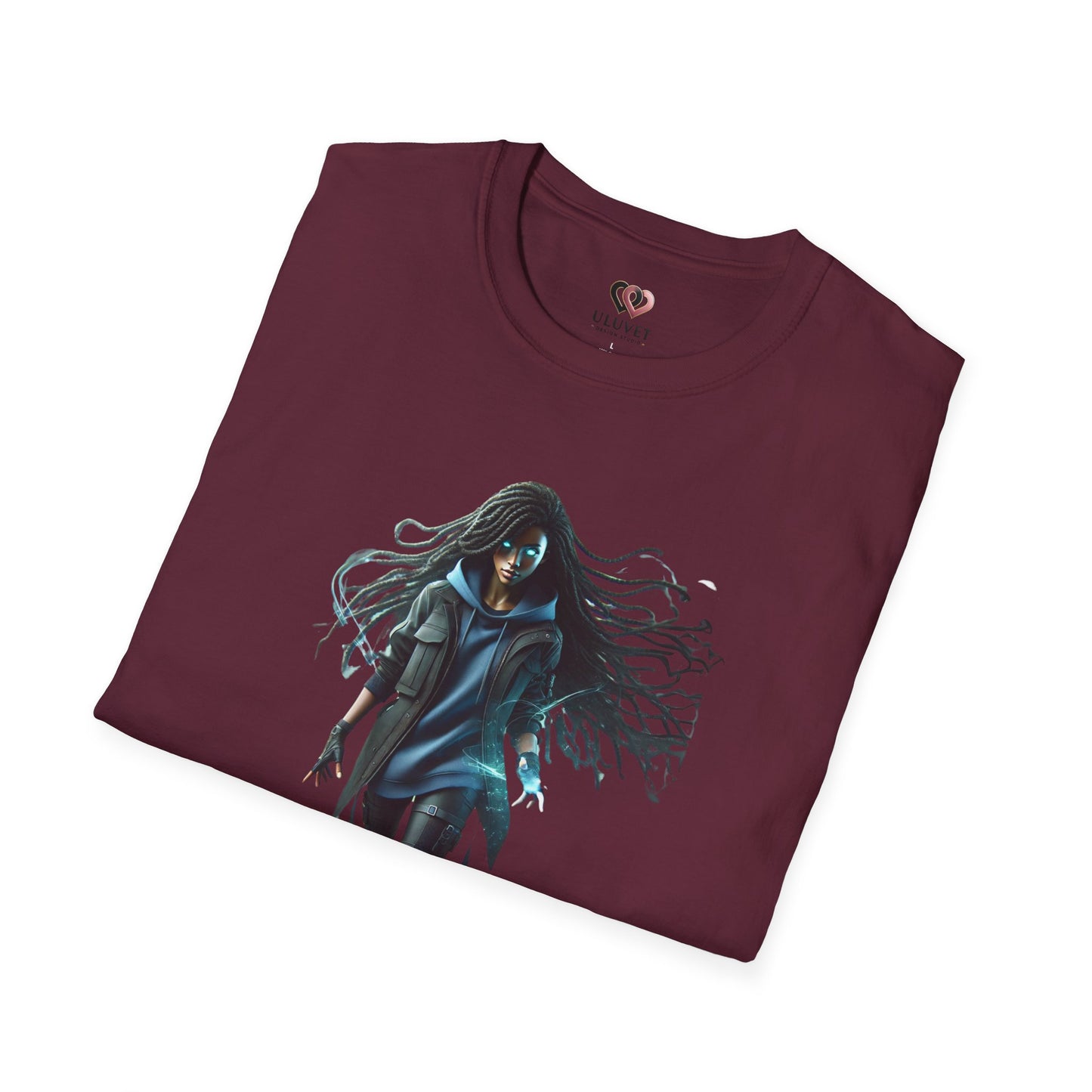 Mystical Girl Unisex Softstyle T-Shirt, Fantasy Tee, Gift for Her, Unique Graphic Tee, Cool Casual Wear, Birthday Gift, Halloween Costume