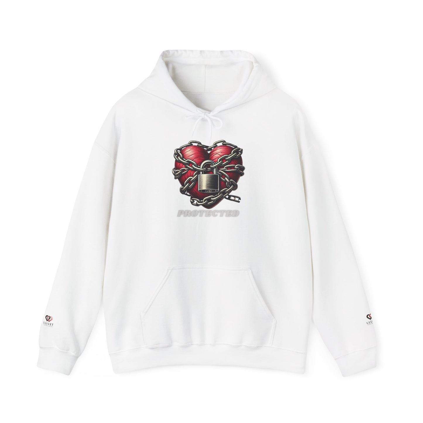 Heart Protector Hoodie - Cozy Unisex Sweatshirt, Valentine’s Day Gift, Graphic Sweatshirt, Trendy Layering Piece, Casual Wear