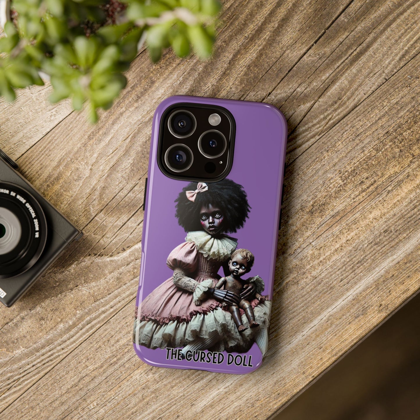 Cursed Doll Phone Case, Tough Phone Cover, Gothic Art Case, Horror Aesthetic Case, Unique Gift for Halloween, Mobile Accessory
