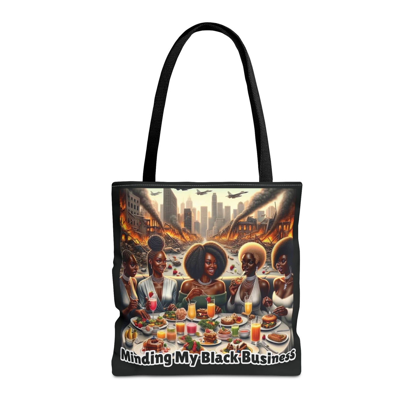 Minding My Black Business Tote Bag | Black Women Brunch Illustration