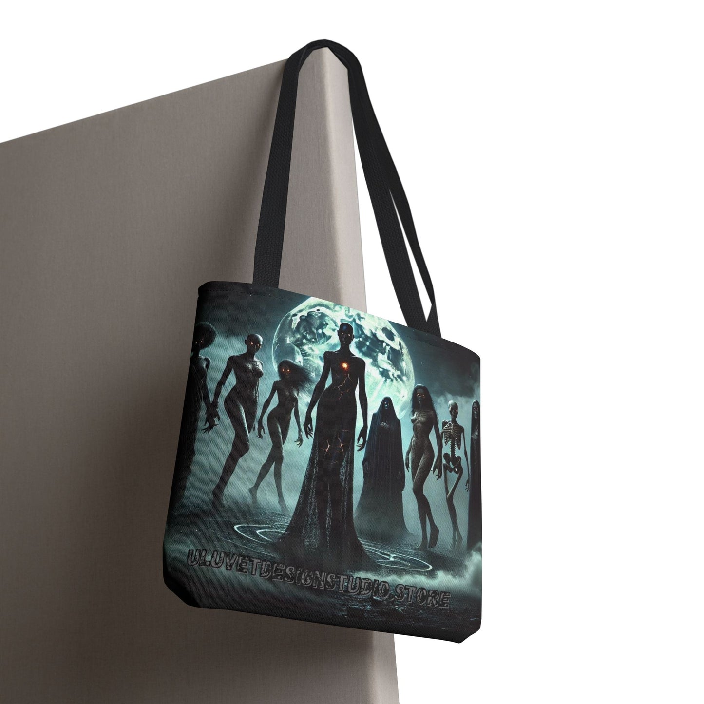 Mystical Alien Tote Bag, Cosmic Art Bag, Gifts for Space Lovers, Unique Shopping Tote, Celestial Design Bag, Science Fiction Accessory