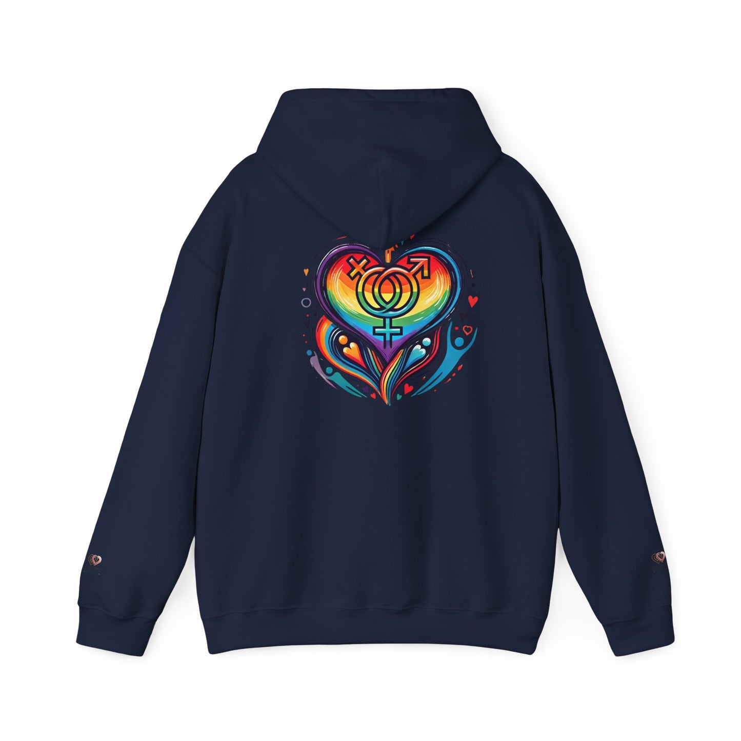 Pride Heart Hoodie, Rainbow Sweatshirt, LGBTQ+ Apparel, Unisex Pullover, Gift for Pride Month