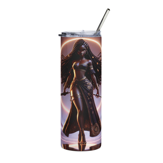 Tumbler — Afro Goddess Nightscape 20oz Stainless Steel Travel Cup
