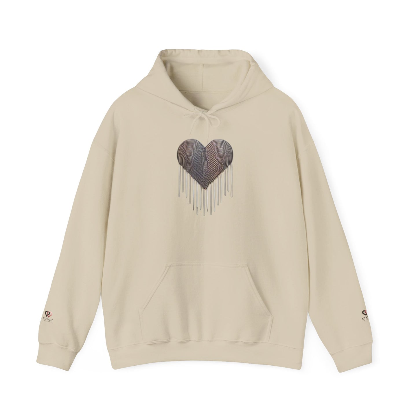 Heart Drip Unisex Hoodie - Cozy Love Sweatshirt, Graphic Hoodie, Winter Fashion, Gift for Her, Valentine's Day Gift