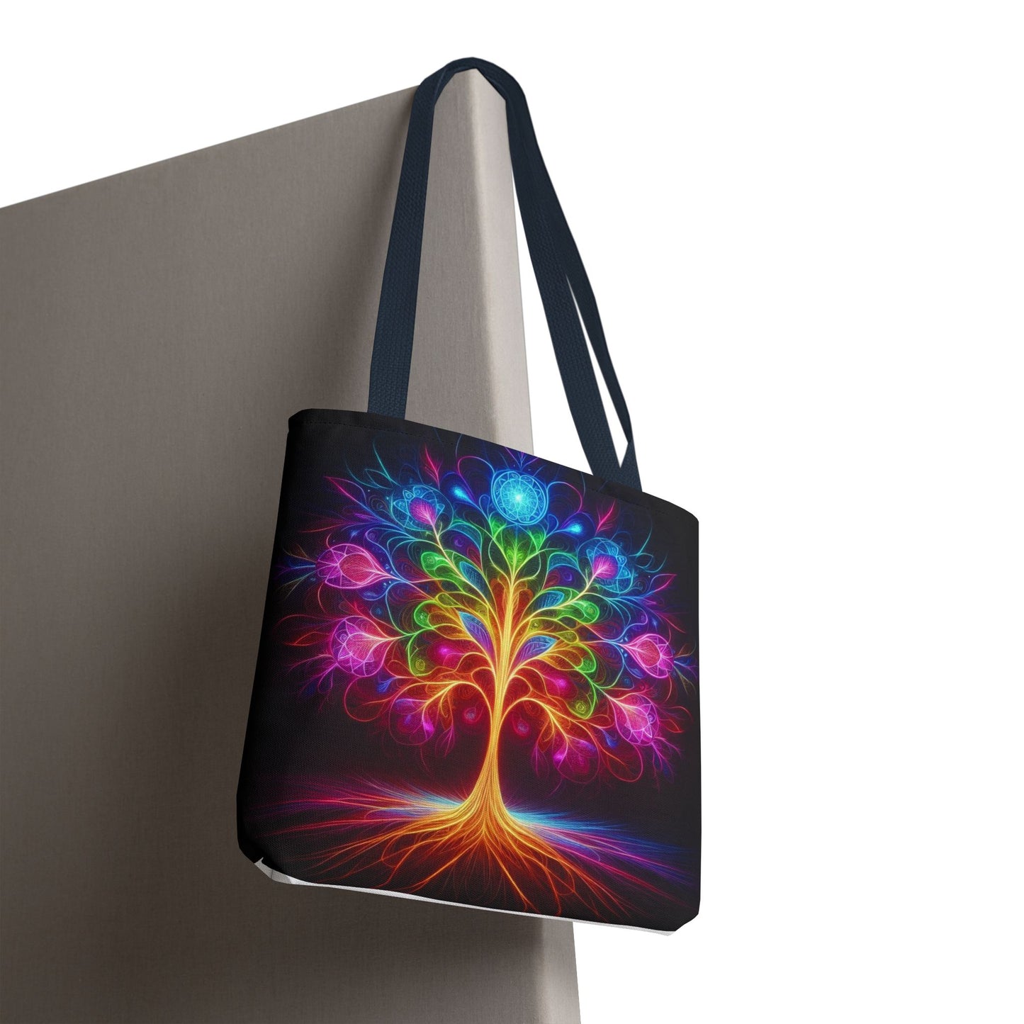 Colorful Tree of Life Tote Bag, Eco-Friendly Shopping Bag, Bohemian Style, Gift for Nature Lovers, Festival Bag
