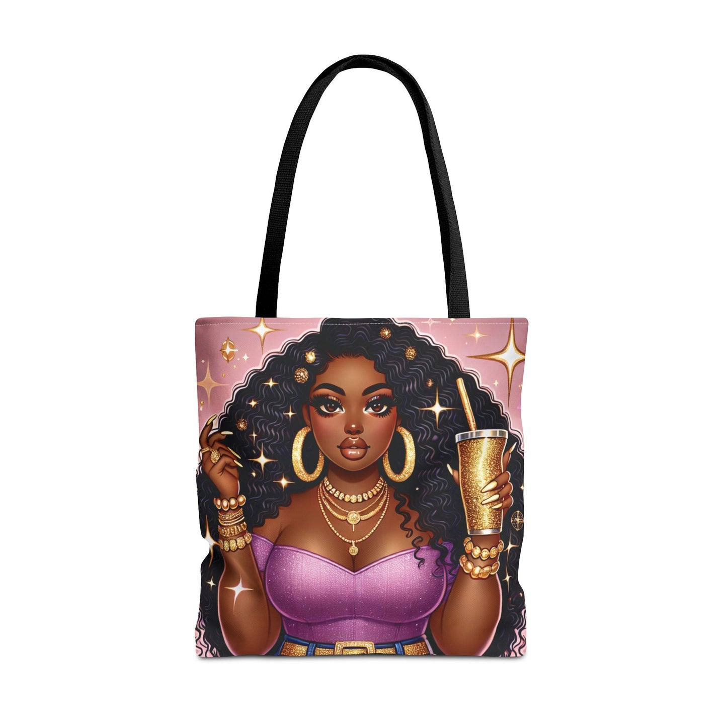 Curly Afro Queen Tote Bag