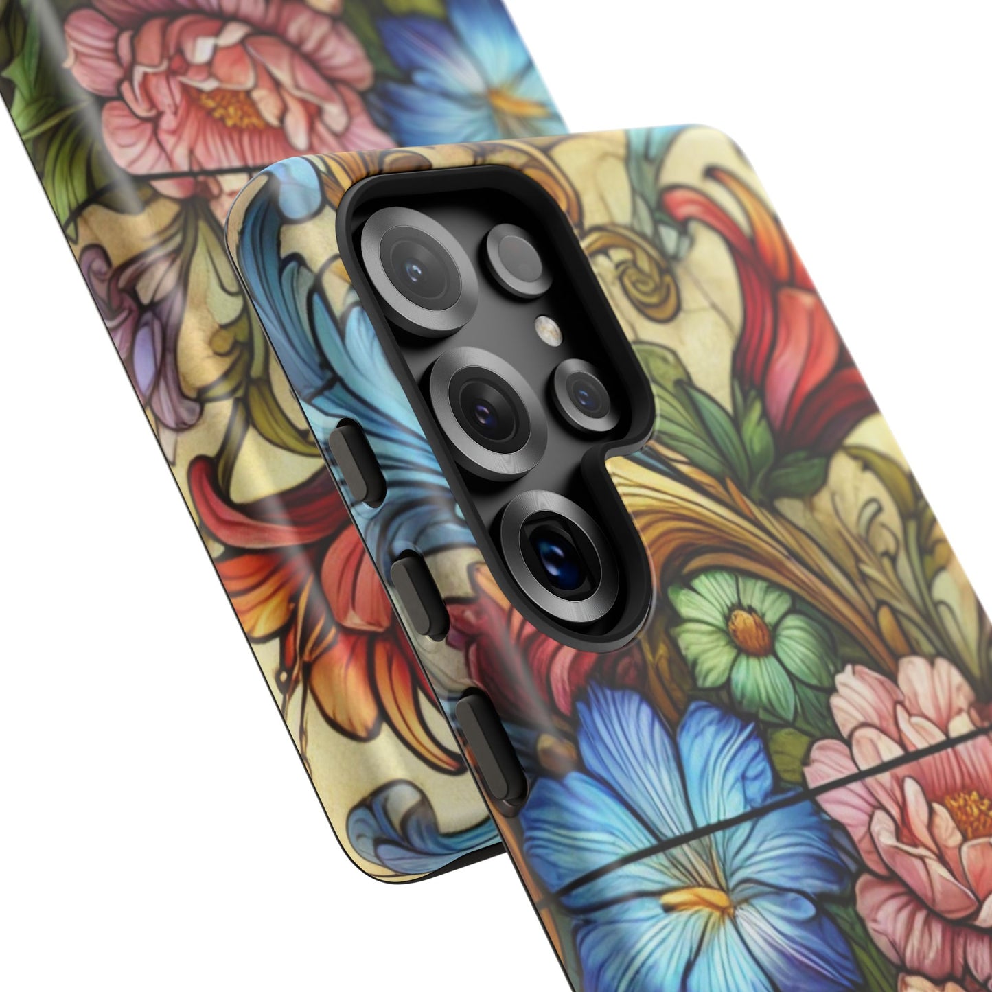Floral Phone Case, Tough Cases with Colorful Floral Design, Gift for Her, Elegant Phone Cover, Spring Vibes, Unique Design