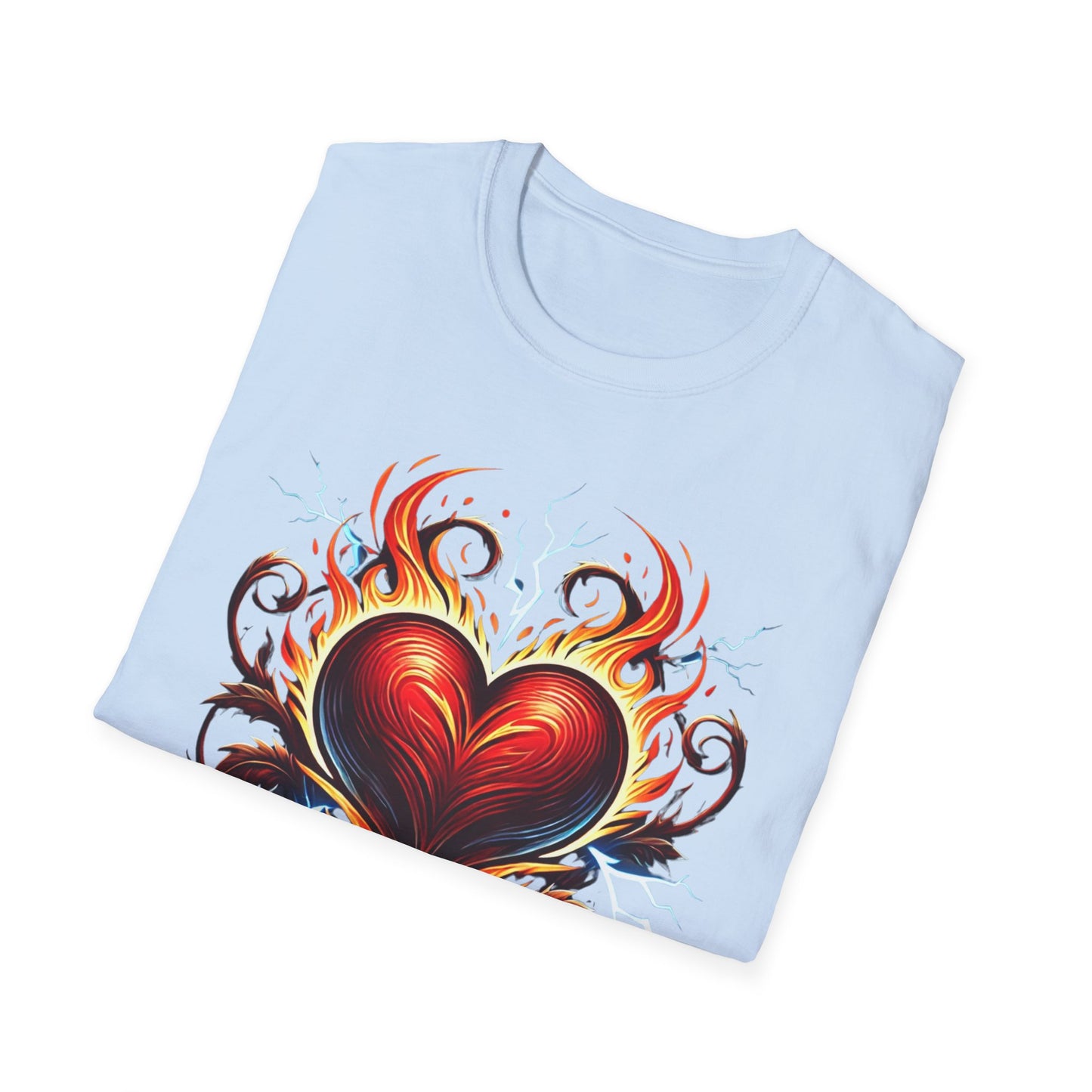 Artistic Heart Graphic Unisex Softstyle T-Shirt | Casual Wear, Gift for Valentine's Day, Art Lovers, Graphic Tee, Unique Design