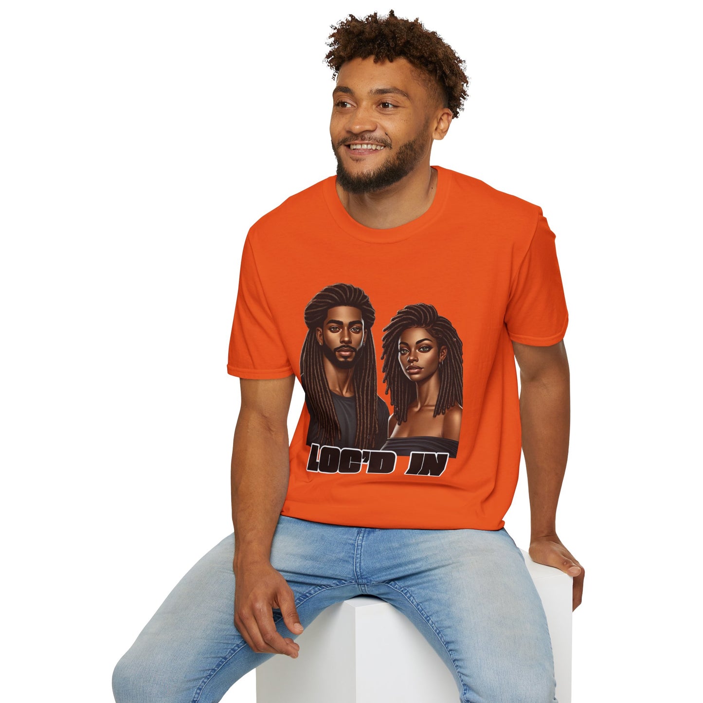 Loc'd In Unisex Softstyle T-Shirt, Unique Hair Art Tee, Gift for Dreadlock Lovers, Casual Wear, Trendy Apparel