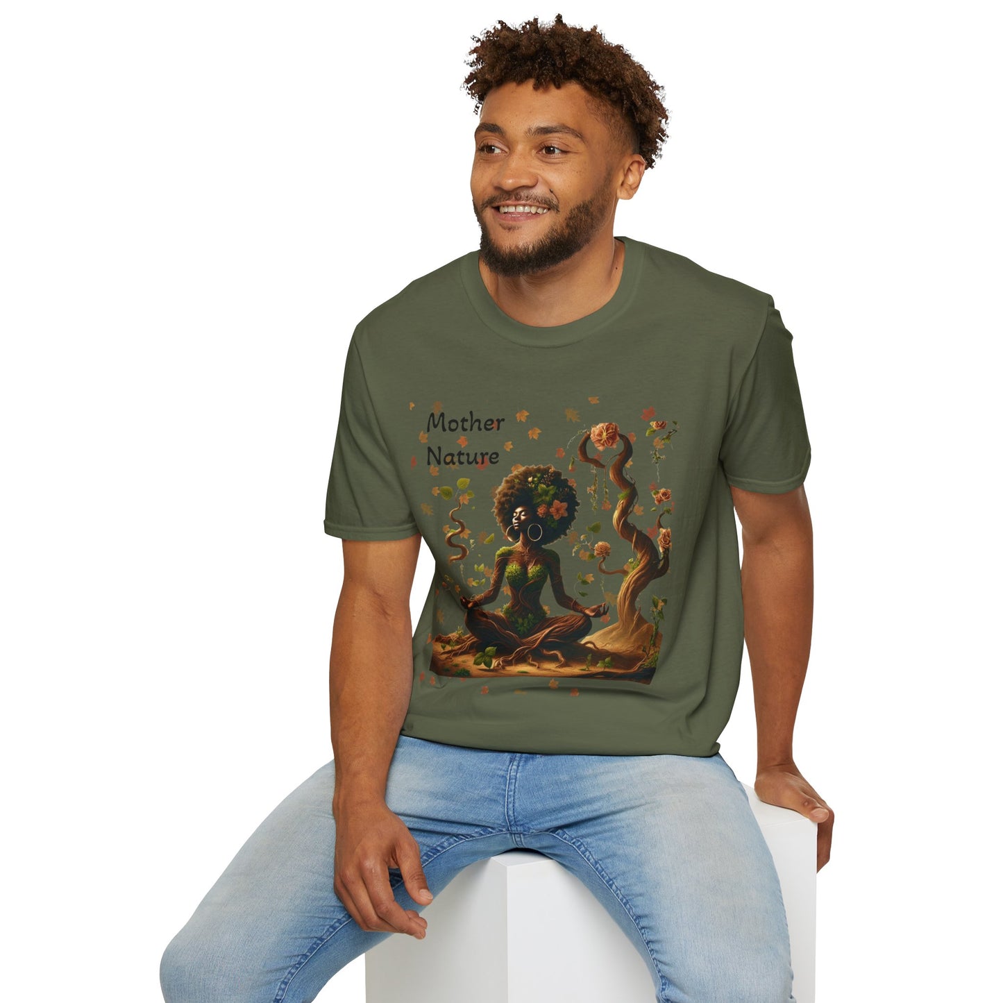 Mother Nature T-Shirt — Earthy Yoga Goddess Graphic Tee