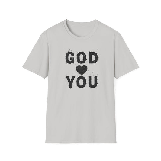 God Love You T-Shirt, Unisex Softstyle Tee, Faith-Based Apparel, Casual Gift, Inspirational Shirt for Every Occasion
