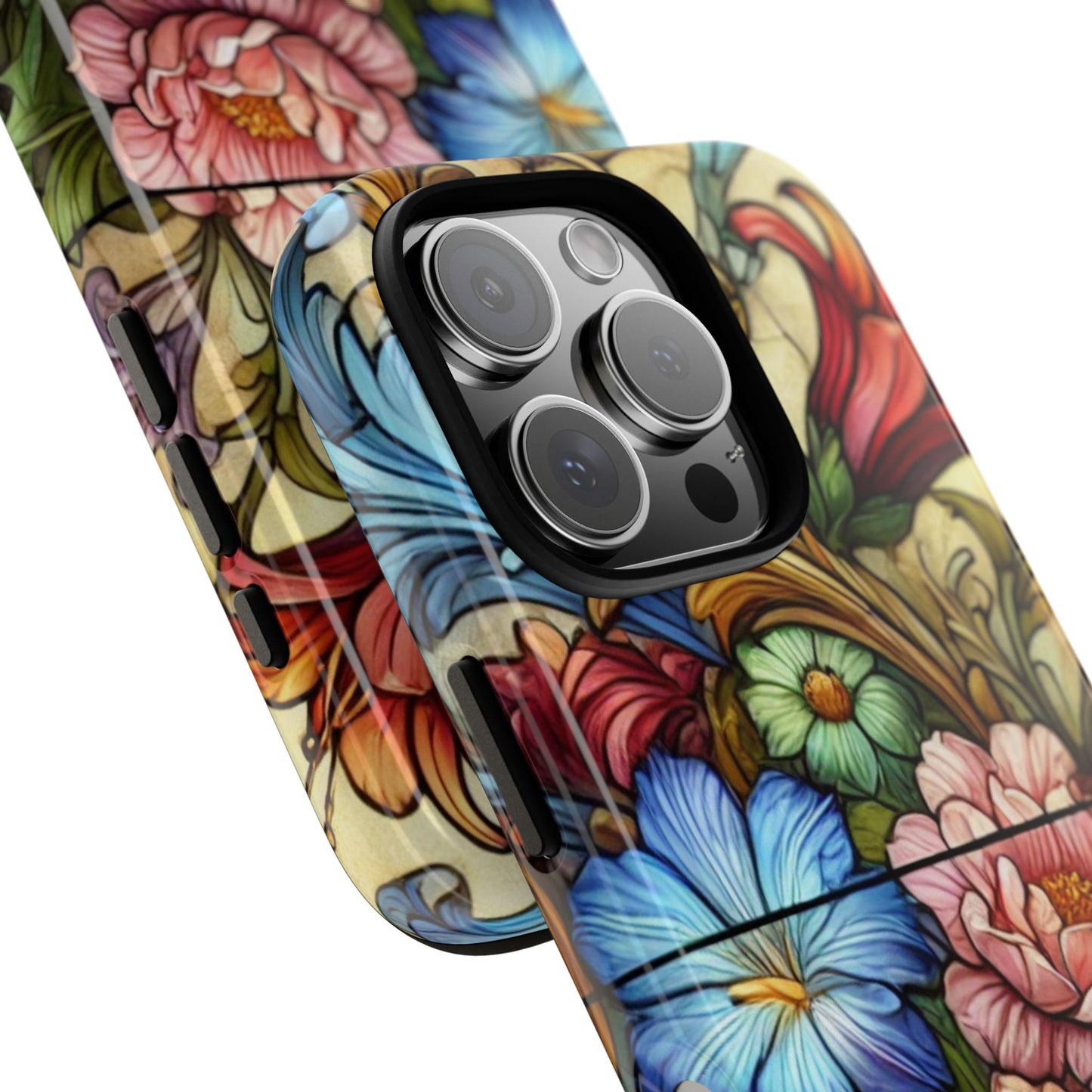 Floral Phone Case, Tough Cases with Colorful Floral Design, Gift for Her, Elegant Phone Cover, Spring Vibes, Unique Design