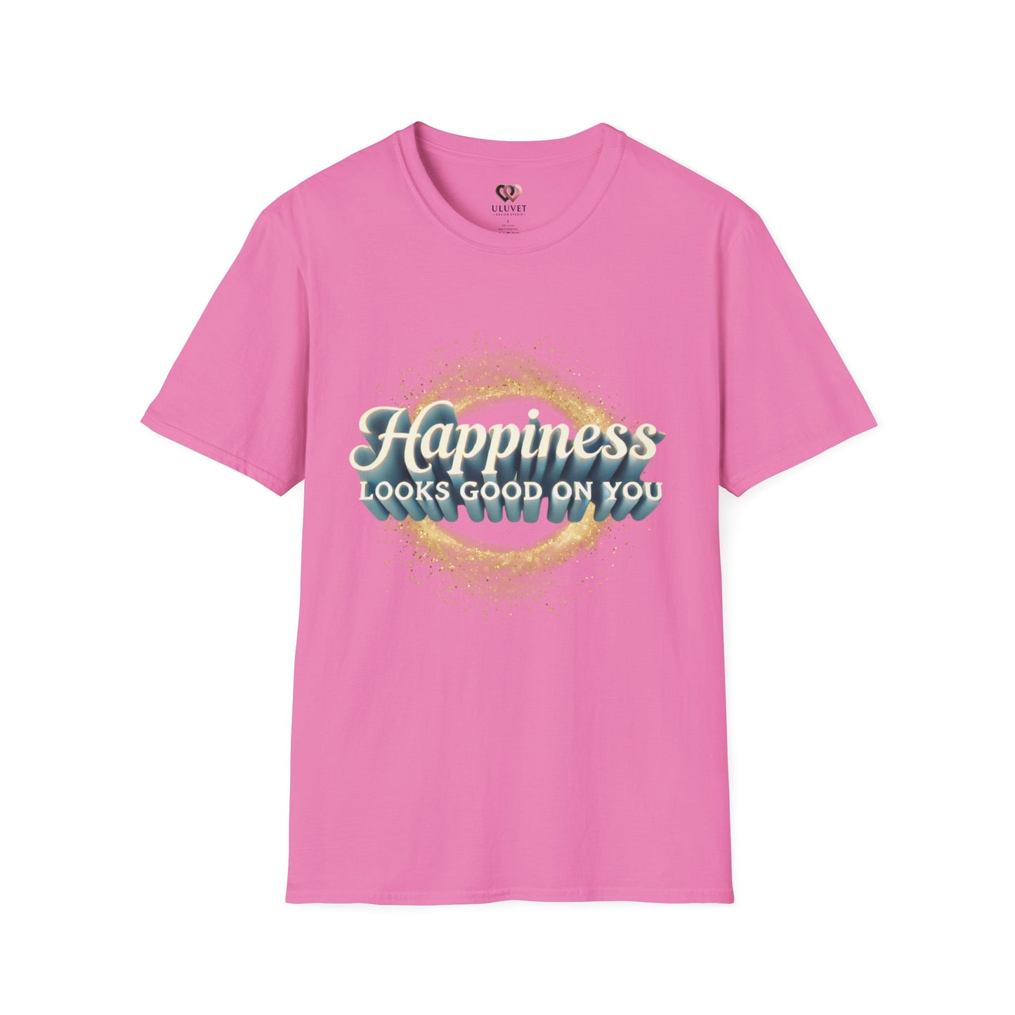 Happiness Looks Good on You T-Shirt, Unisex Softstyle Tee, Positive Vibes Shirt, Casual Gift, Everyday Wear