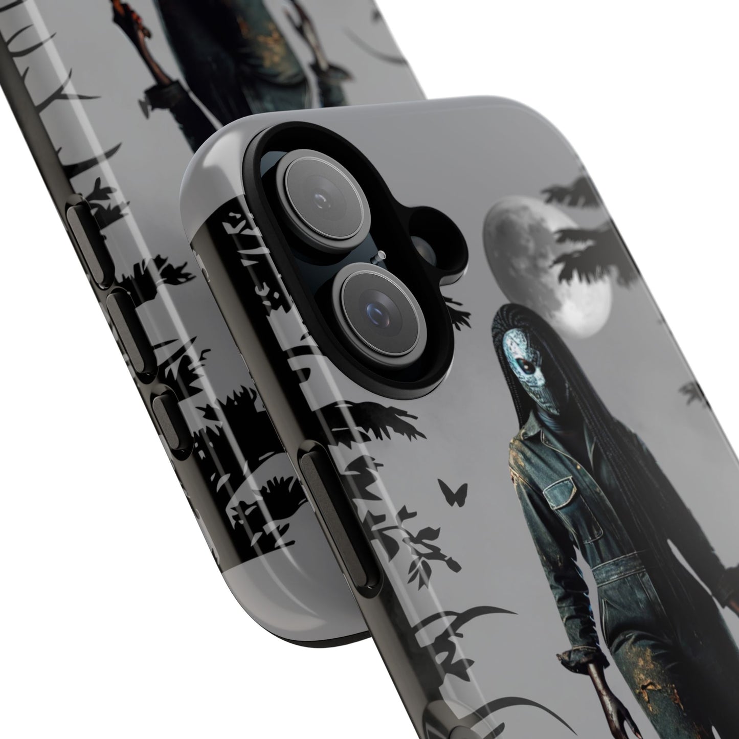 Horror Phone Case featuring Creepy Character, Gothic Aesthetic, Perfect for Horror Fans, Halloween Gifts, Unique Phone Cover, Tough Cases