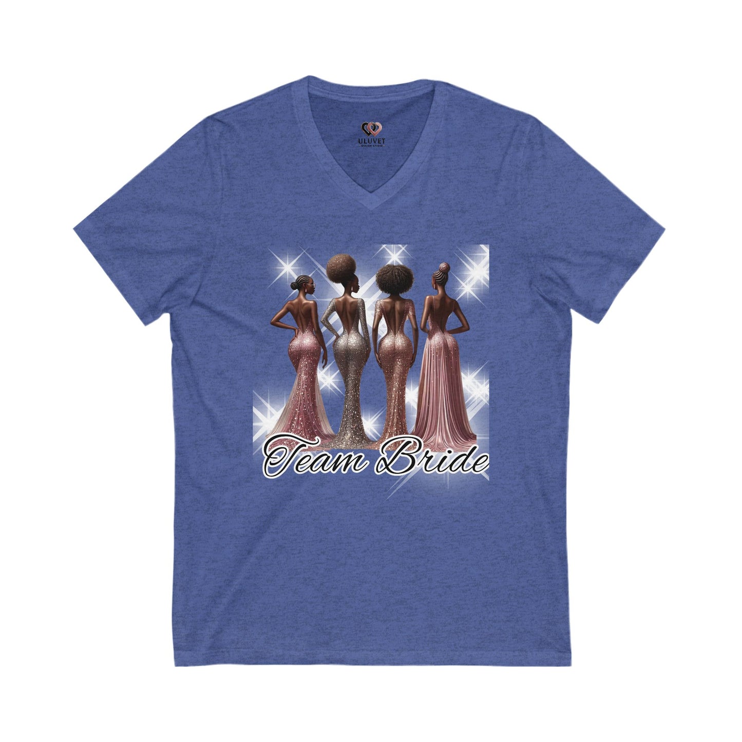 Team Bride Unisex V-Neck Tee, Bridal Party Shirt, Wedding Celebration Tee, Bachelorette Party Gift, Bridal Shower Outfit