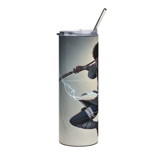 20oz Stainless Steel Tumbler — Anime Samurai Lightning Design