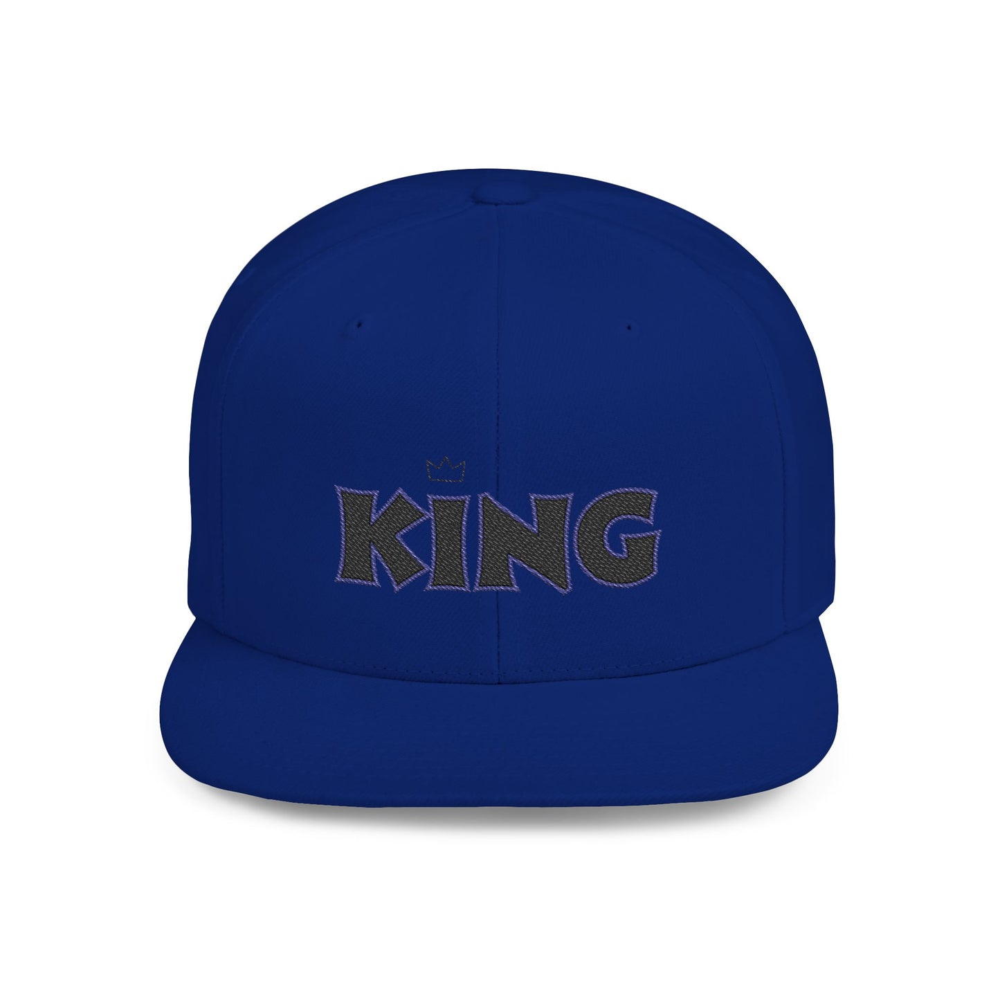 King Flat Bill Snapback Hat, Trendy Cap for Men, Streetwear Fashion, Gift for Him, Birthday or Father's Day Present