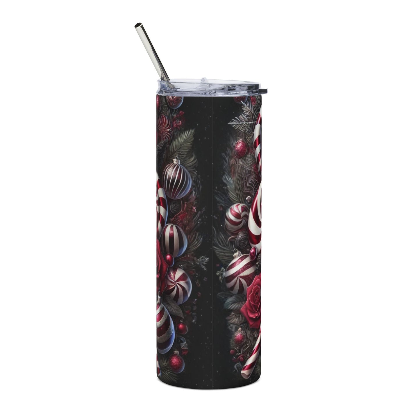 Festive Dog Lovers Stainless Steel Tumbler - 20oz Holiday Drinkware