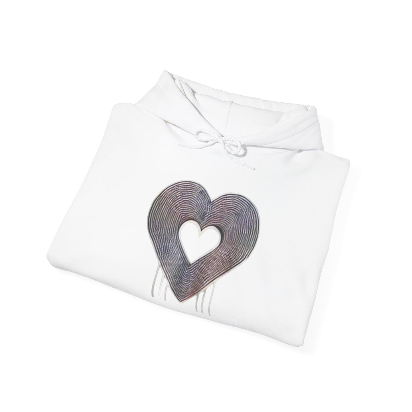 Heart Drip Unisex Hoodie, Cozy Pullover for Couples, Valentine's Day Gift, Cute Casualwear, Trendy Sweatshirt