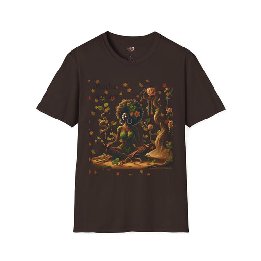 Mother Nature T-Shirt — Earthy Yoga Goddess Graphic Tee