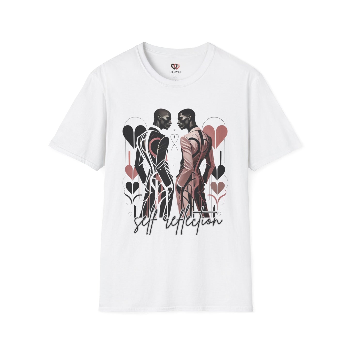 Self-Reflection Unisex Softstyle T-Shirt, Artistic Graphic Tee, Gift for Artists, Casual Everyday Wear, Love Yourself Shirt