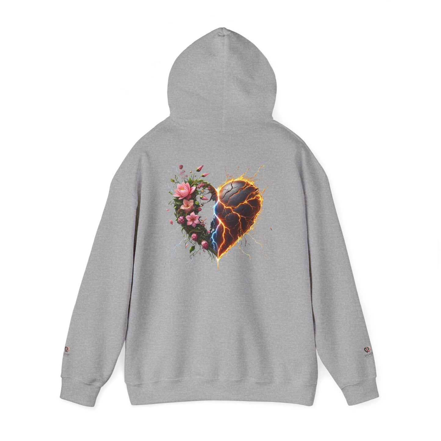 Heartfelt Floral Hoodie - Unisex Heavy Blend™ Sweatshirt, Cozy Gift for Mom, Valentine's Day Hoodie, Artful Fashion, Casual Wear, [...]