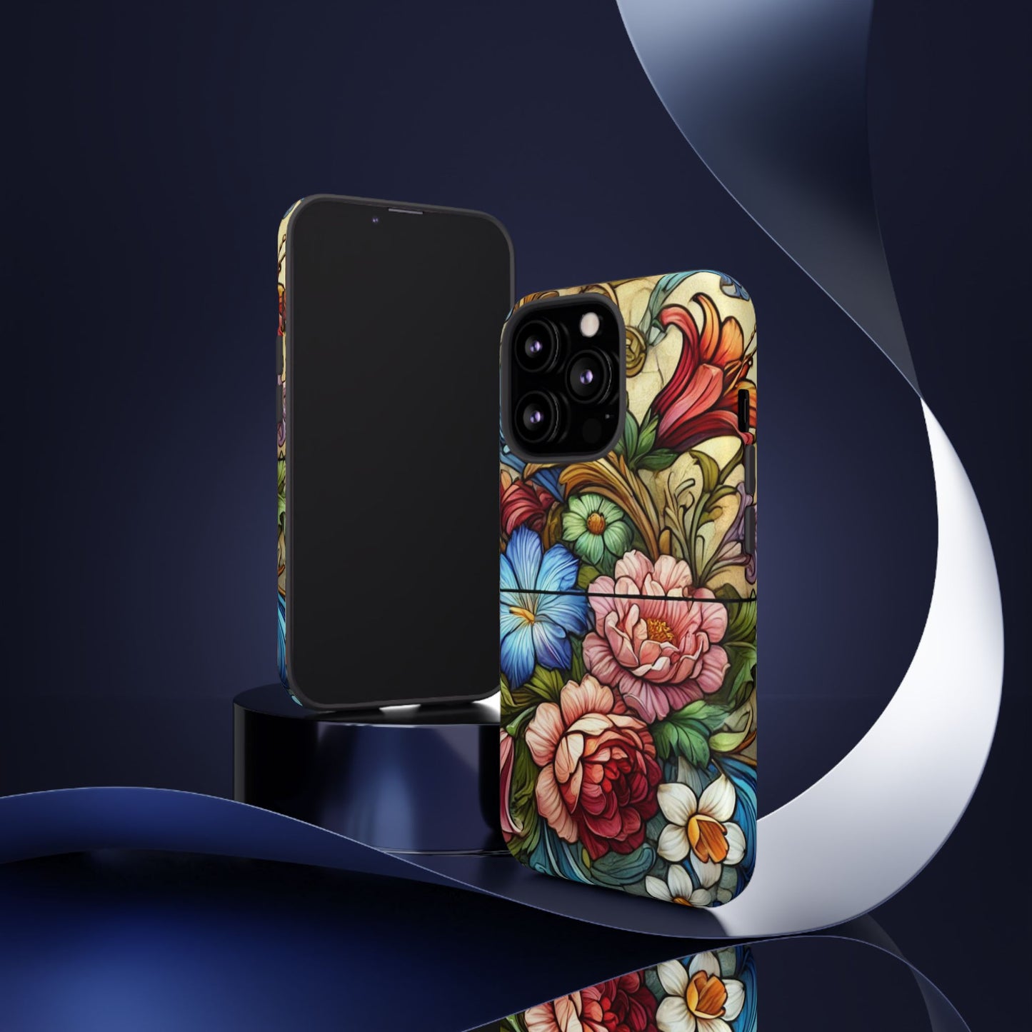 Floral Phone Case, Tough Cases with Colorful Floral Design, Gift for Her, Elegant Phone Cover, Spring Vibes, Unique Design