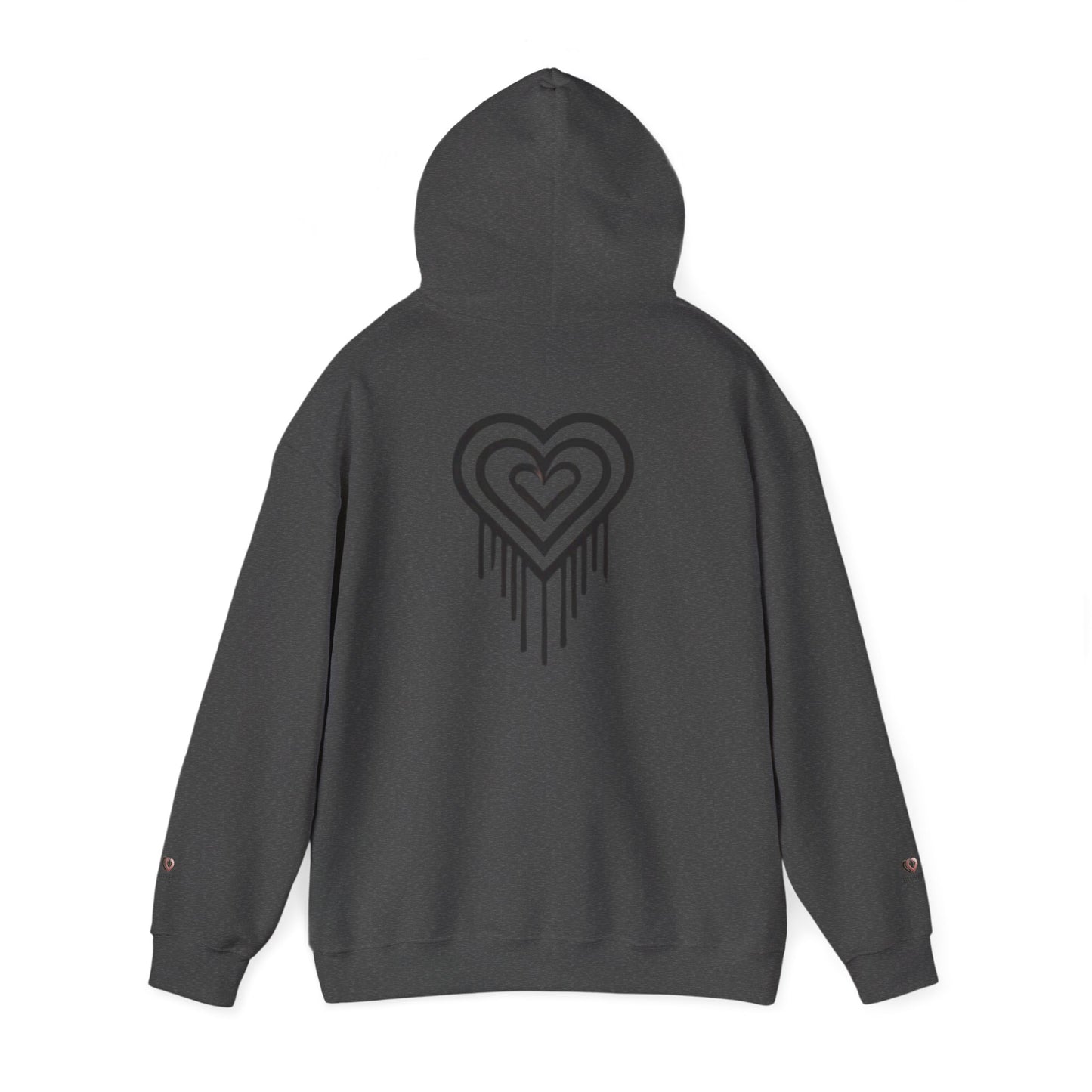 Heart Drip Unisex Hoodie, Cozy Sweatshirt, Trendy Gift for Her, Valentine's Day Apparel, Casual Style Hoodie